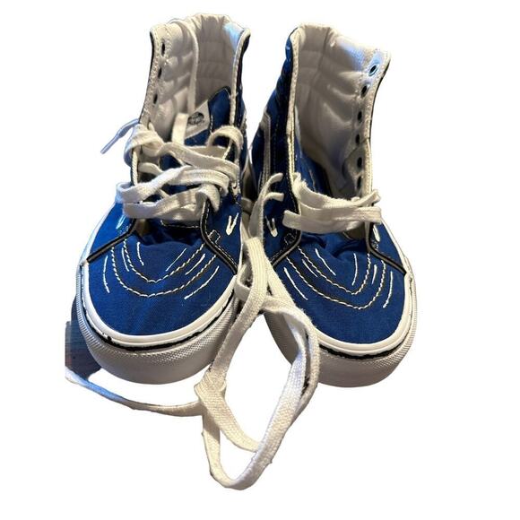 Vans Off the Wall Men Size 9.5 US Blue/ White Sneakers - Picture 1 of 6